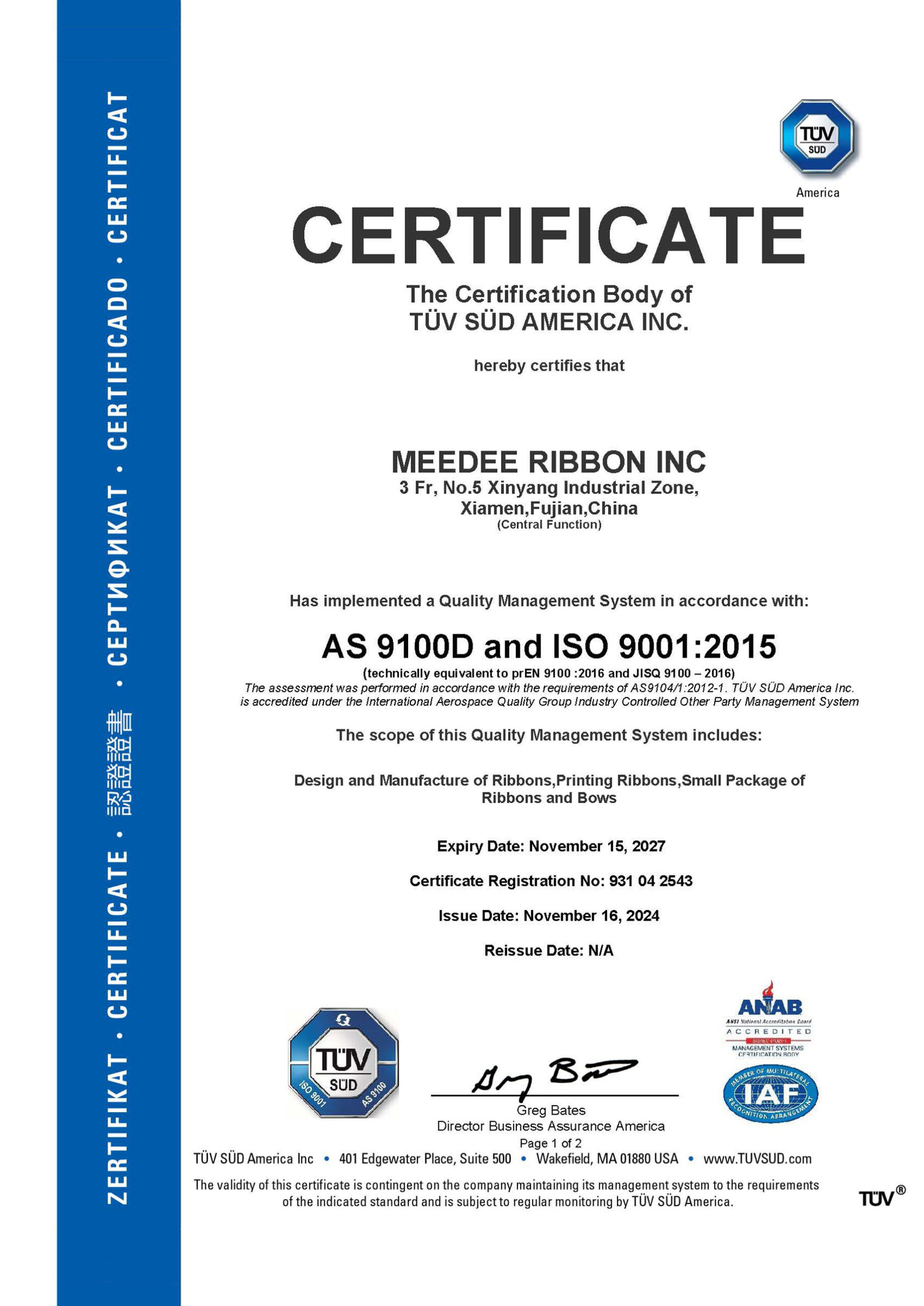 AS9100D and ISO 9001-2015