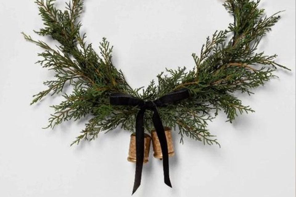 elevating holiday décor with velvet ribbons and bells