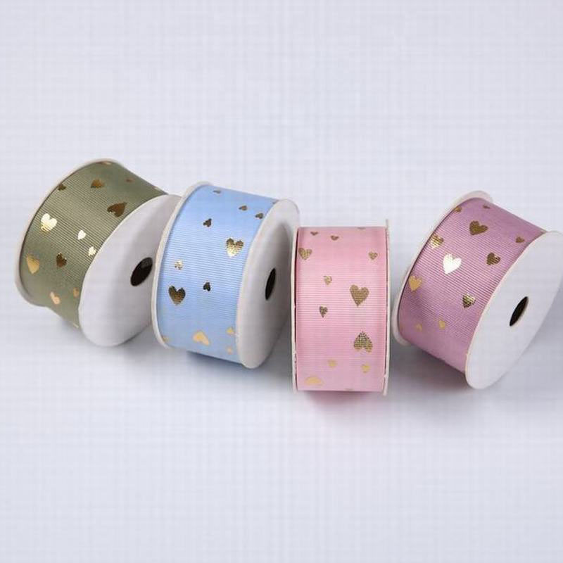 heart-gold-foil-printed-grosgrain-ribbon-rolls-factory-01