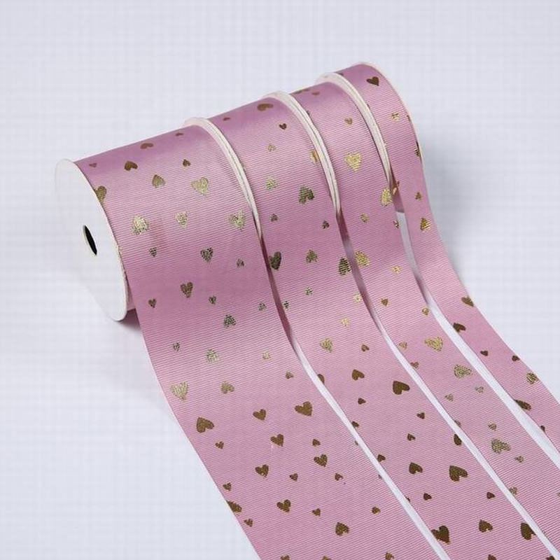 heart-gold-foil-printed-grosgrain-ribbon-rolls-factory-03
