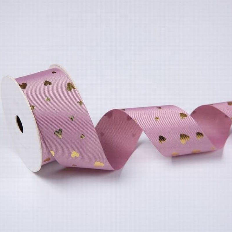 heart-gold-foil-printed-grosgrain-ribbon-rolls-factory-04